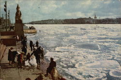 View of a Iced Over River Postcard