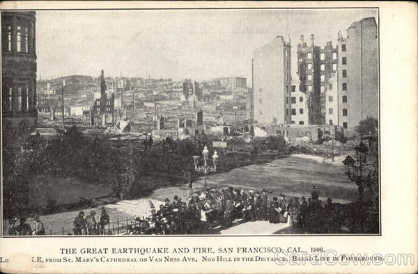 NE From St. Mary's Cathedral on Van Ness Ave San Francisco California