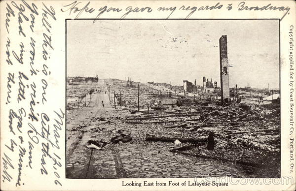 Looking East from Foot of Lafayette Square San Francisco California