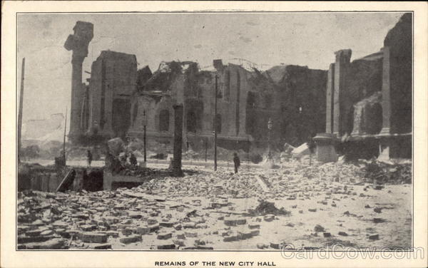 Remains of the New City Hall after Earthquake San Francisco California
