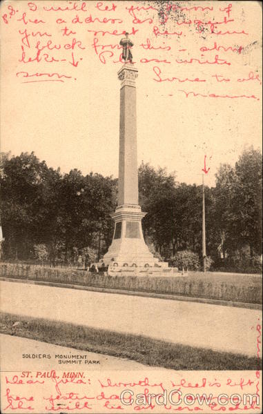 Soldiers Monument, Summit Park St. Paul Minnesota