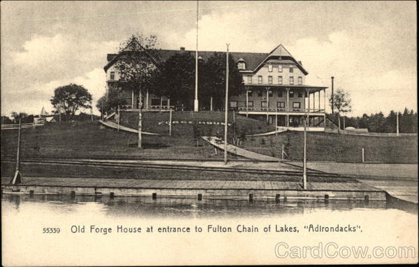 Old Forge House at Entrance to Fulton Chain of Lakes New York