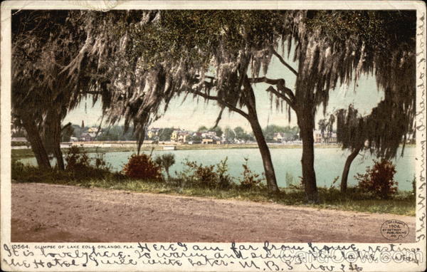 Glimpse of Lake Eola Orlando Florida