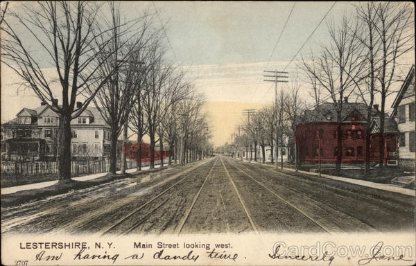 Main Street Looking West Lestershire New York