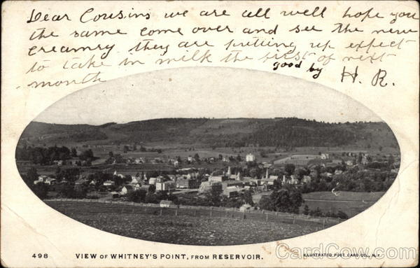 View of Whitney's Point from Reservoir Whitney Point New York