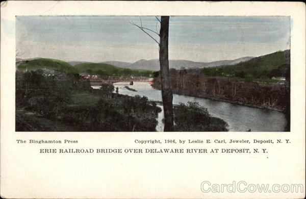 Erie Railroad Bridge Over Delaware River Deposit New York