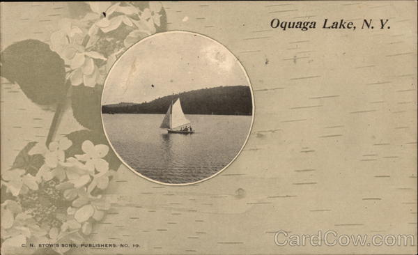 Sail Boat Oquaga Lake New York