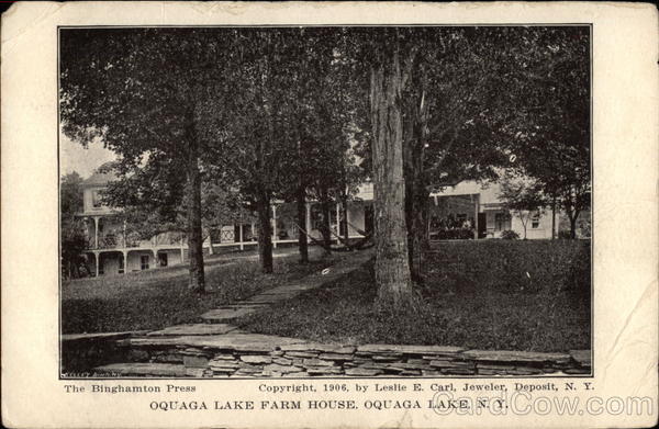 View of Farm House Oquaga Lake New York