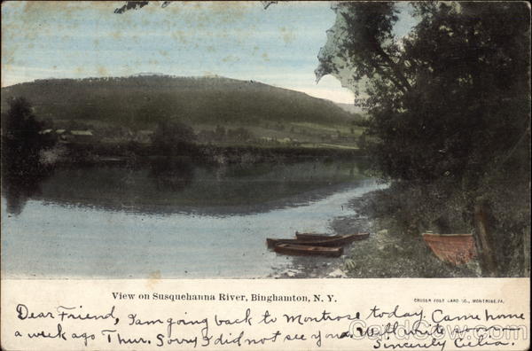 View on Susquehanna River Binghamton New York