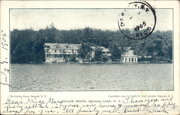 Retlaw House Oquaga Lake New York