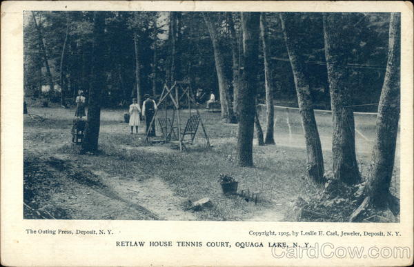 Retlaw House Tennis Court Oquaga Lake New York