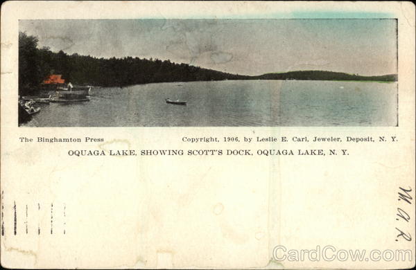 Oquaga Lake showing Scott's Dock New York