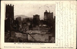 Scene from California and Stockton Streets Postcard