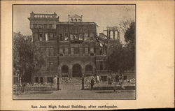 High School Building, After Earthquake Postcard
