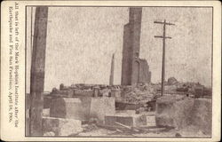 Mark Hopkins Institute After Earthquake Postcard