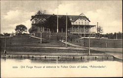 Old Forge House at Entrance to Fulton Chain of Lakes New York Postcard Postcard