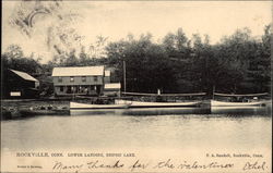 Snipsic Lake - Lower Landing Rockville, CT Postcard Postcard