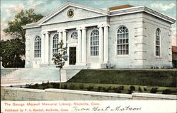 The George Maxwell Memorial Library Rockville, CT Postcard Postcard