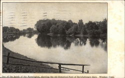 One of the Bends of the Farmington, Showing the Old Historical Ford of Revolutionary Days Postcard