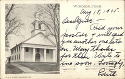 View of Congregational Church Windsor, CT Postcard Postcard