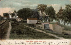 View of Lower Locks Windsor Locks, CT Postcard Postcard