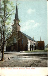 Catholic Church Windsor Locks, CT Postcard Postcard
