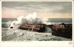 Surf at Natural Bridge Santa Cruz, CA Postcard Postcard