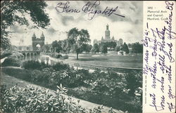 Memorial Arch and Capitol Hartford, CT Postcard Postcard