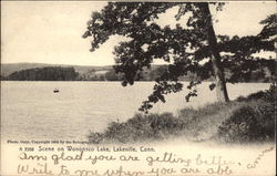 Scene on Wonosco Lake Lakeville, CT Postcard Postcard