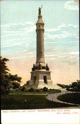 Soldiers' and Sailors' Monument, East Rock Park Postcard