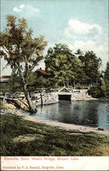 Snipsic Lake - West's Bridge Rockville, CT Postcard Postcard