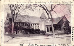 Converse Memorial Library Malden, MA Postcard Postcard