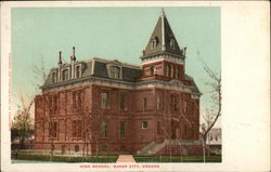 View of High School Baker City, OR Postcard 