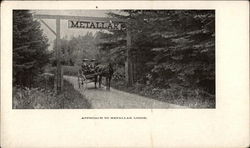 Approach to Metallak Lodge Pittsburg, NH Postcard Postcard