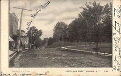 Lower Main Street Windsor, NY Postcard Postcard