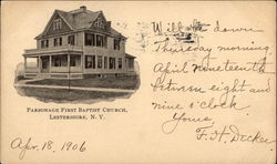 Parsonage, First Baptist Church Postcard