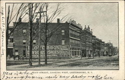 Main Street, Looking West Lestershire, NY Postcard Postcard