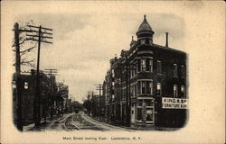 Main Street Looking East Lestershire, NY Postcard Postcard