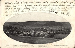 View of Whitney's Point from Reservoir Postcard