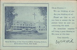 Main Building of the Practical Bible Training school Postcard