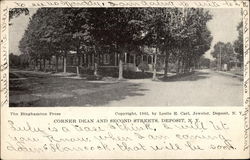 Corner of Dean and Second Streets Postcard