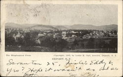 Distant View of Town Postcard