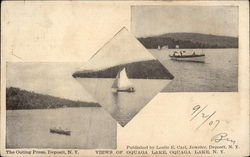 Views of Lake Oquaga Lake, NY Postcard Postcard