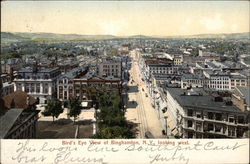 Bird's Eye View of City, Looking West Binghamton, NY Postcard Postcard