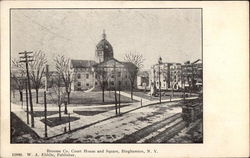 Broome County Court House and Square Postcard
