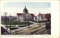 Broome County Court House and Square Postcard