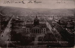 Courthouse Square from Top of Kilmer Bldg Postcard