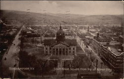 Court House Square from Top of Kilmer Building Binghamton, NY Postcard Postcard