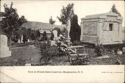 View in Floral Park Cemetery Binghamton, NY Postcard Postcard