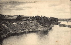Susquehanna River Binghamton, NY Postcard Postcard